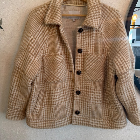 Houndstooth Shirt Jacket - Anthropologie - Picture 3 of 7